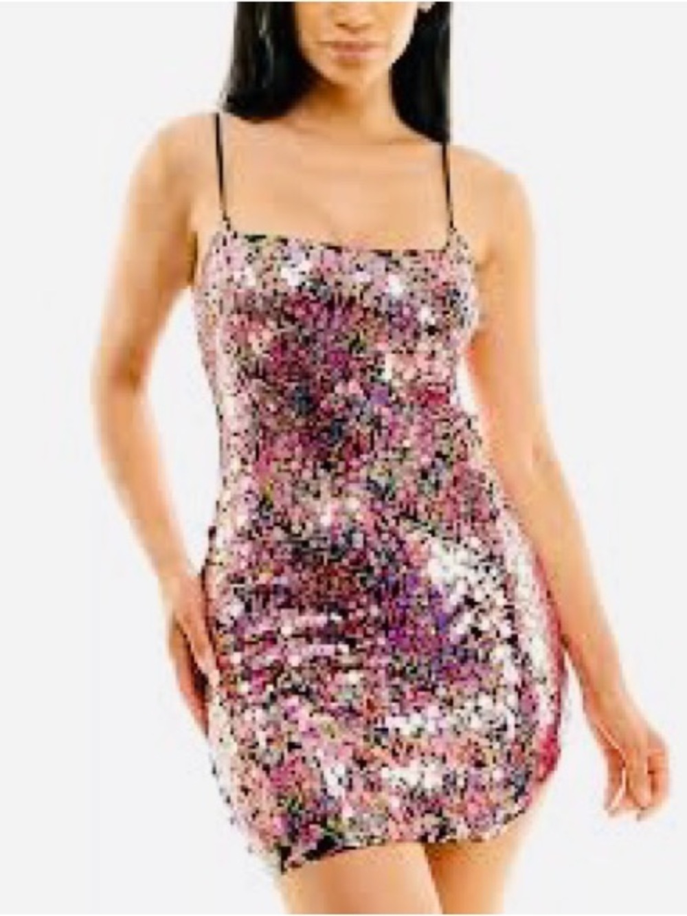 City Studio Pink Sequin Mini Dress